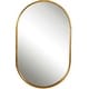 preview thumbnail 1 of 5, Uttermost Varina 32" x 20" Oval Sleek Vanity Bathroom Wall Mirror Antiqued Gold Leaf