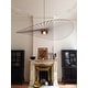 preview thumbnail 14 of 15, Vertigo 1-Light Black or Dark Brown Designer Modern Chandelier Large Pendant Light - N/A