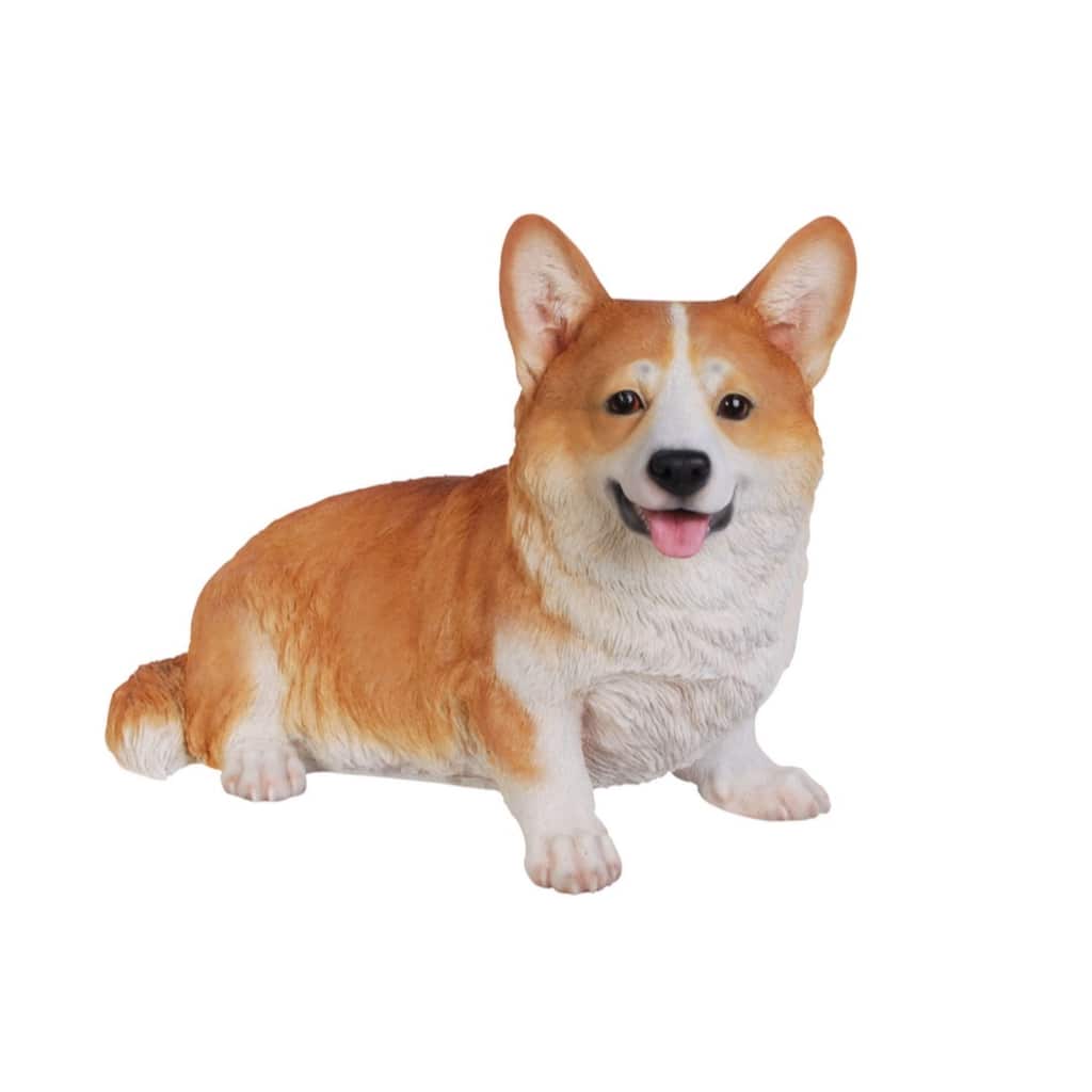 Sitting Corgi Dog Outdoor Garden Statue - 19"