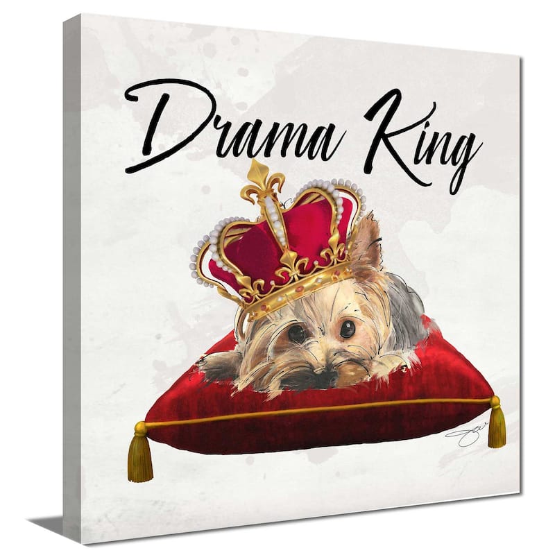 "Drama King Yorkie" by Jodi Print on Canvas