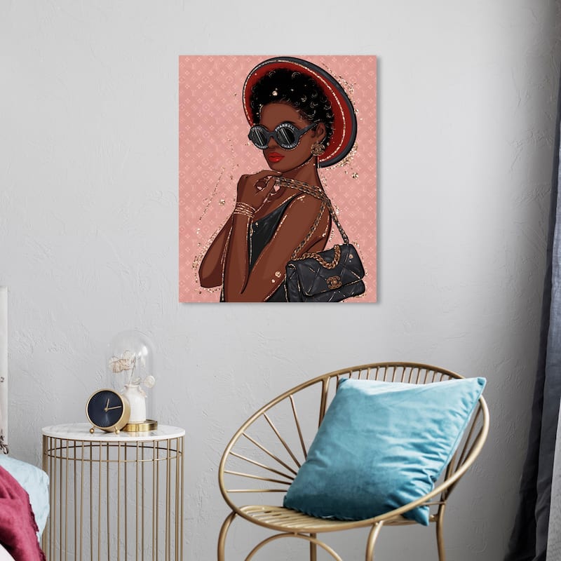 Wynwood Studio Fashion and Glam Love my Fashion Accessories Pink and Glam Wall Art Canvas Print - 24 x 20