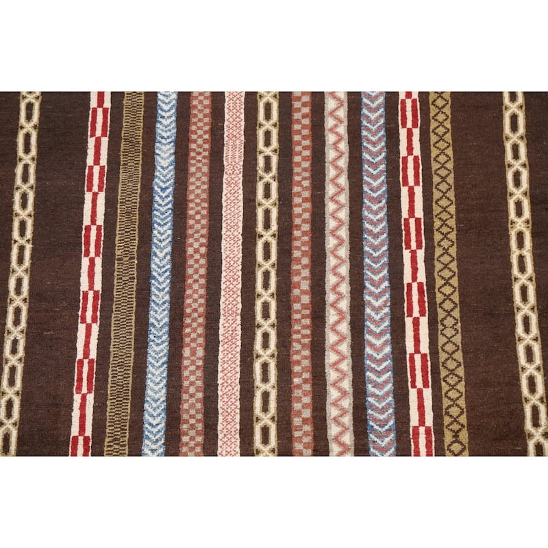 Brown Moharramat Oriental Home Decor Area Rug Hand-knotted Wool Carpet - 3'9" x 5'0"