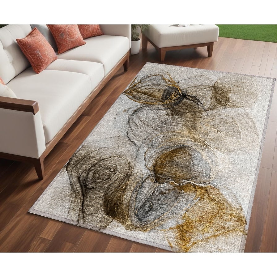 Varo Contemporary Abstract Weather Resistant Classic Meets Modern Outdoor Rug