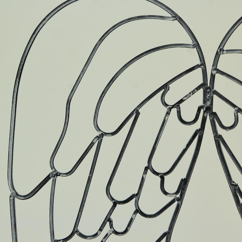 Metal Wire Art Angel Wings Wall Sculpture 25 Inch