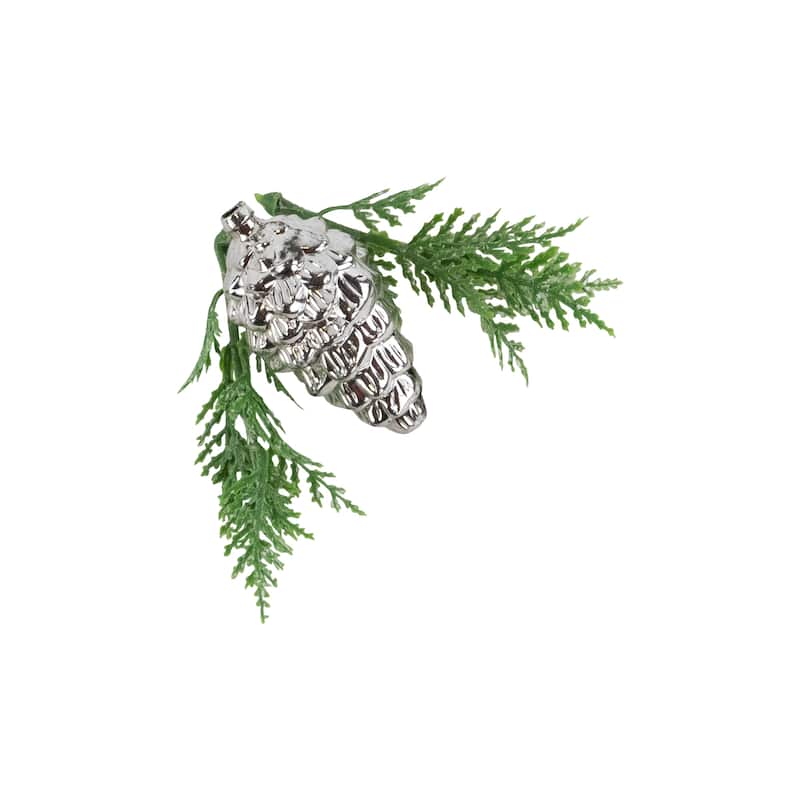 Pinecones and Snowflakes Christmas Decorations - 6"