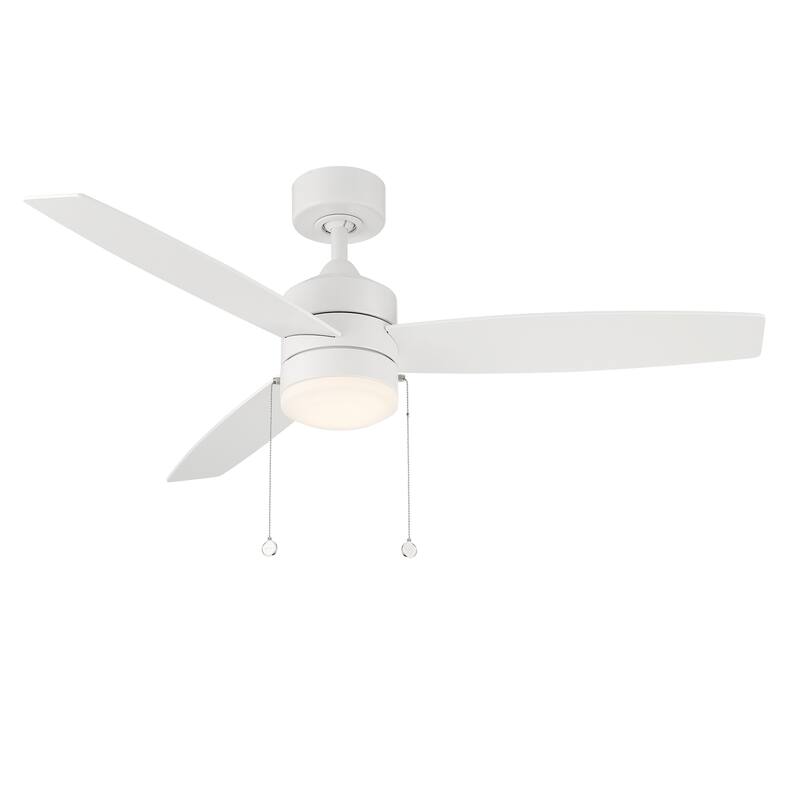 Atlantis Indoor/Outdoor 3-Blade Pull Chain Fan 52in w/3000K Light Kit - 52 Inches