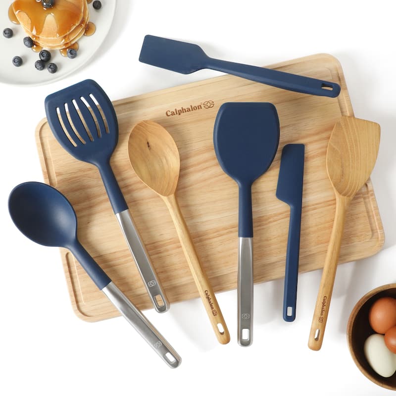 Calphalon Prime 7 Piece Sillicone and Teak Wood Kitchen Tool Set