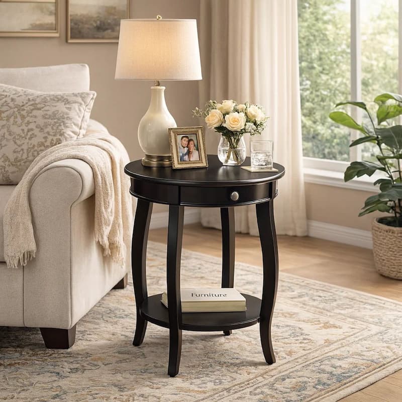 Alysa End Table, Black