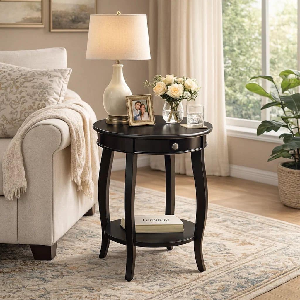 Alysa End Table, Black