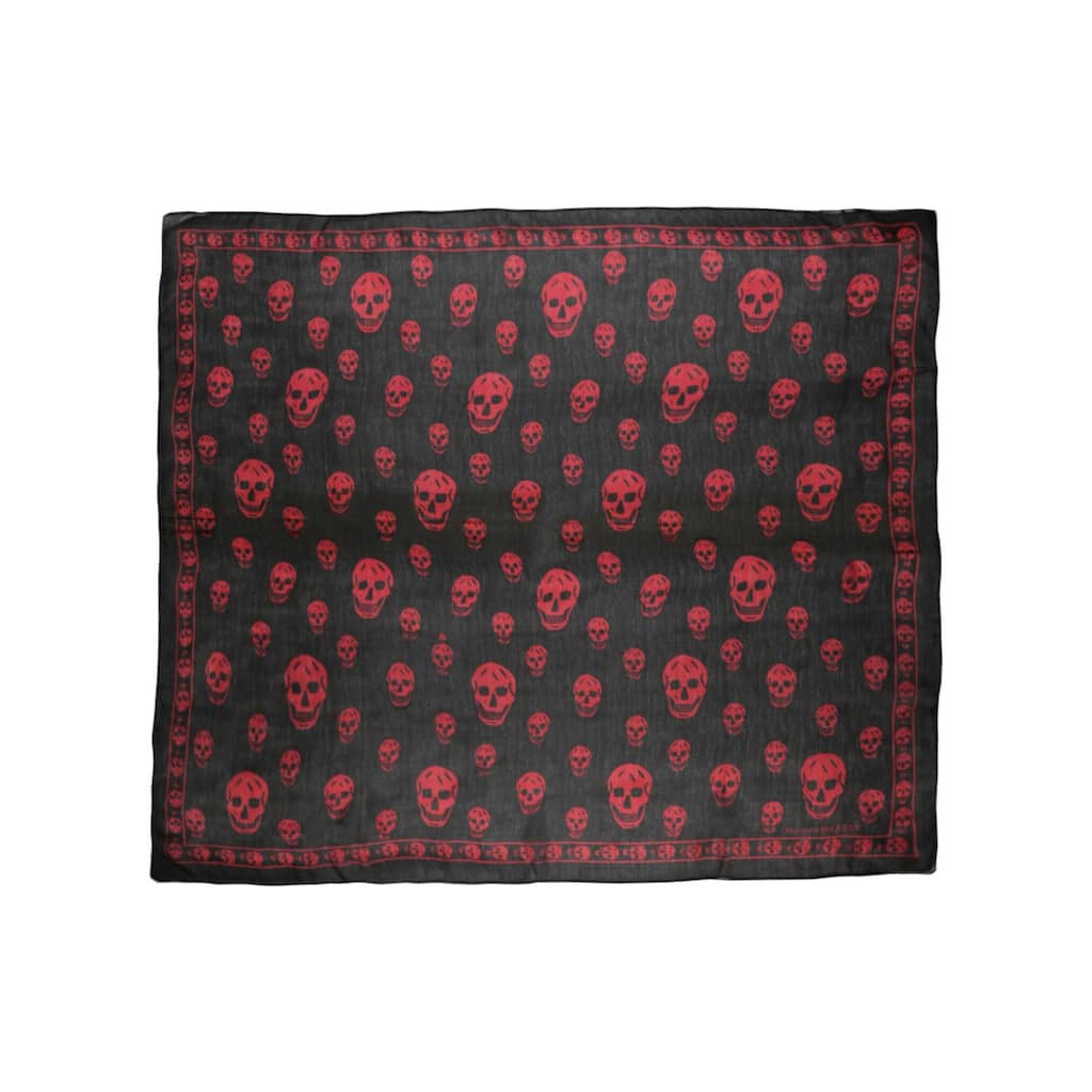 Alexander McQueen Skull Print Silk Scarf
