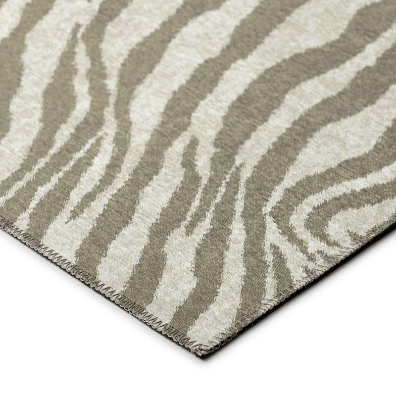Addison Indoor/ Outdoor Safari Zebra Animal Print Washable Area Rug