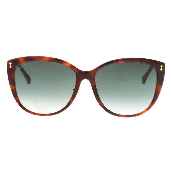 Shop Gucci Gg0193sk 004 Red Havana Cat Eye Sunglasses Overstock