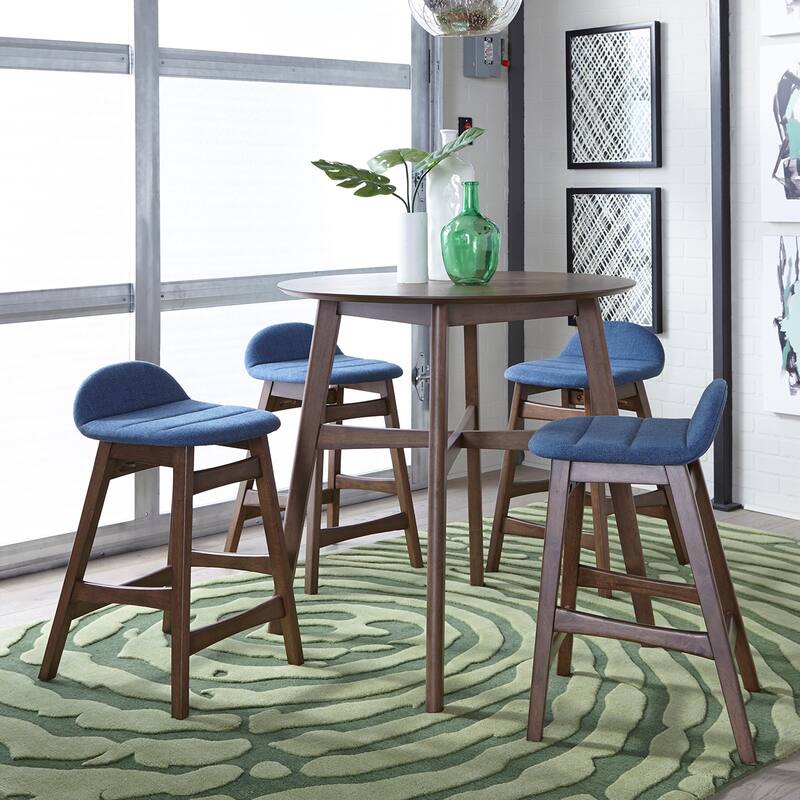 Space Savers Satin Walnut 24 Inch Counter Chair (Set of 2)