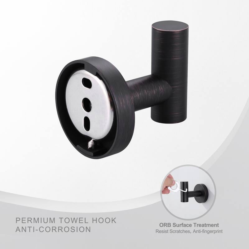 WOWOW Stainless Steel J-Hook Robe/Towel Hook 2 PCS