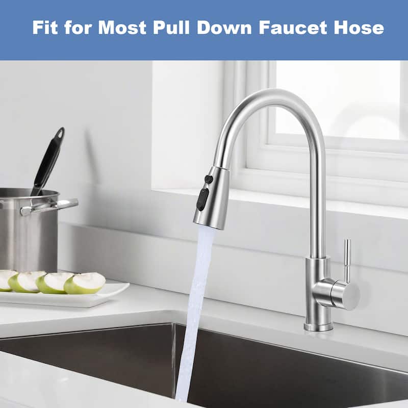 WOWOW 3 Function Kitchen Faucets Head Replacement with 9-Adapters