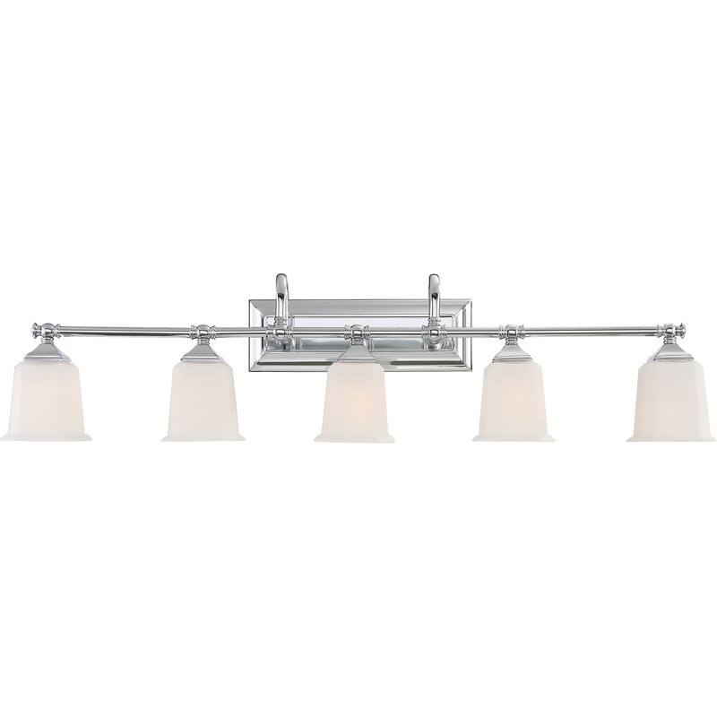 Nicholas 5-Light Bathroom Vanity Light in Polished Chrome