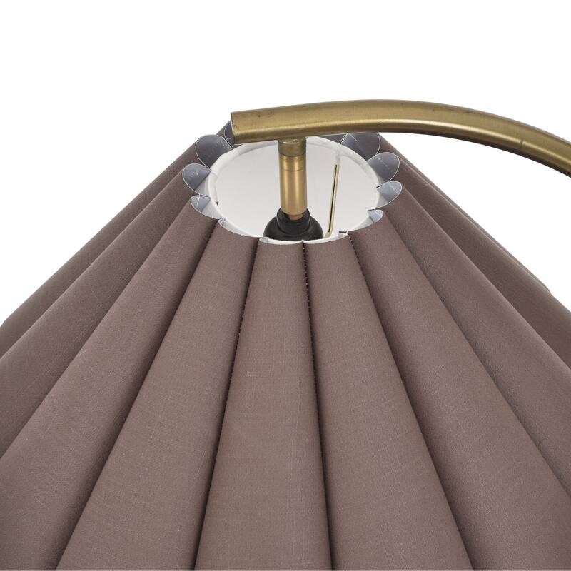 Tamara Day for Stylecraft Vivienne Floor Lamp - White Marble & Polished Brass