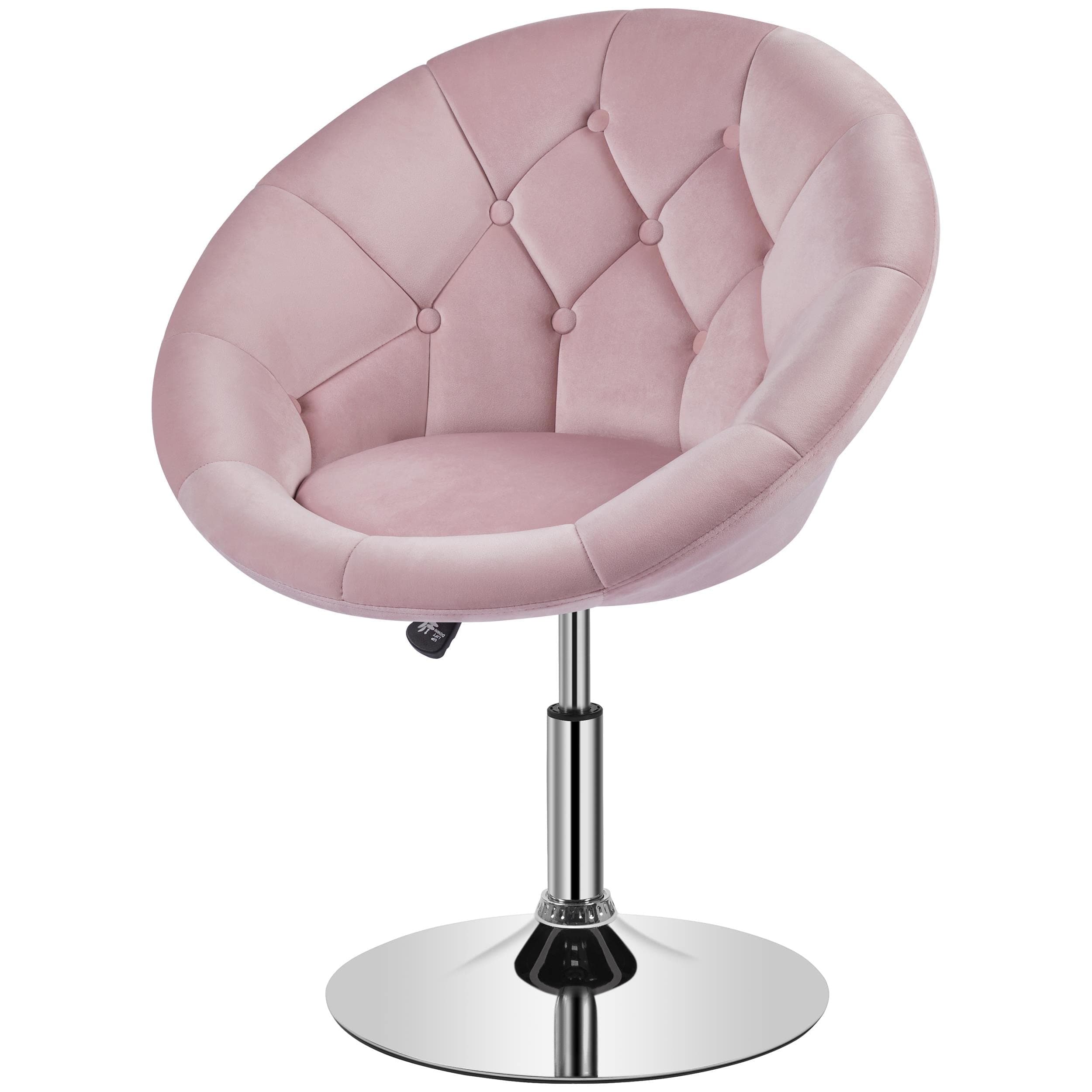 Velvet Makeup Vanity Chair Height Adjustable Accent Tufted Chair Stool 