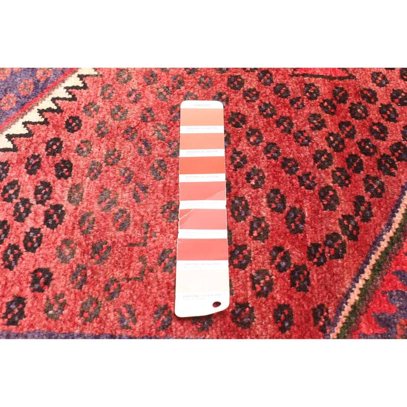 ECARPETGALLERY Hand-knotted Andelz Red Wool Rug - 4'3 x 6'7