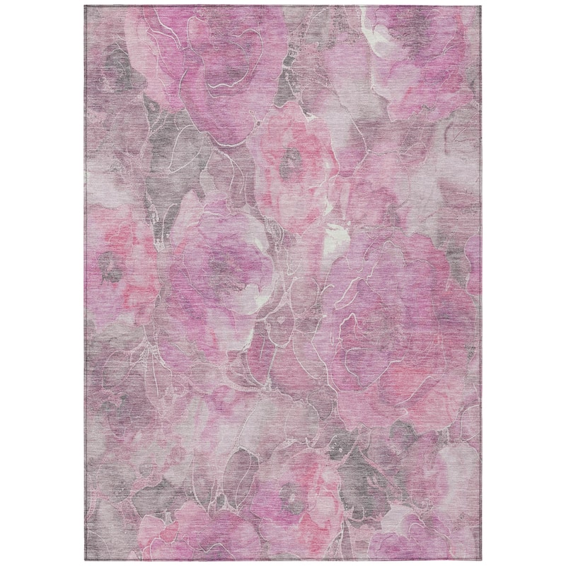 HomeRoots Floral Transitional Rectangle Outdoor Rug
