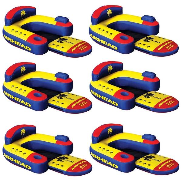 Airhead AHBL-3 Bimini Lounger II 1 Person Inflatable Pool Lounge Raft ...