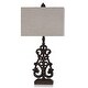 Textured Bronze - Traditional Scroll Design Table Lamp with Gold Vein ...