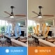 preview thumbnail 34 of 81, 52" and 60" Noiseless Walnut Wood Ceiling Fan with Remote Control,Light Integrated Optional - 52 Inch