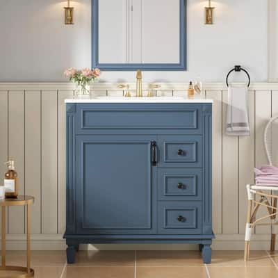 30" Bathroom Vanity with Ceramic Sink