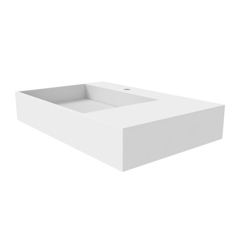 Juniper Stone Solid Surface Wall-mounted Vessel Sink
