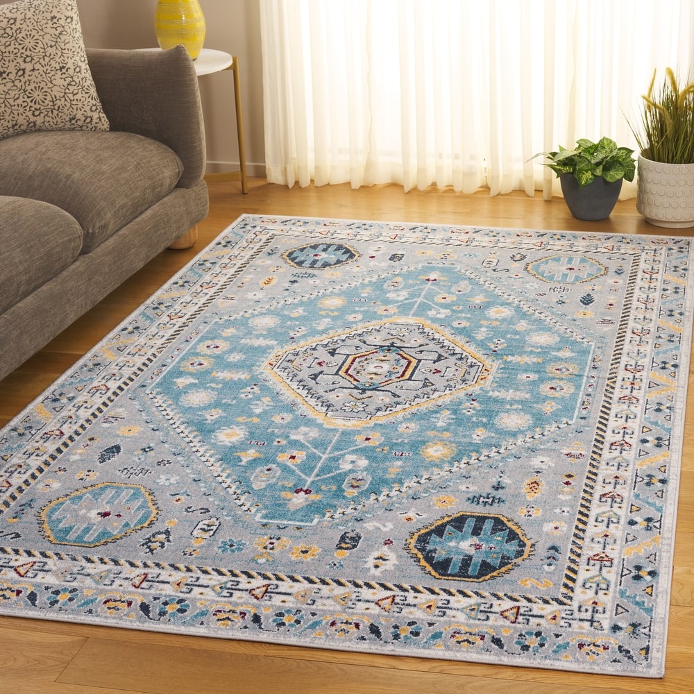 SAFAVIEH Bayside Machine Washable Surmeli Shabby Chic Rug