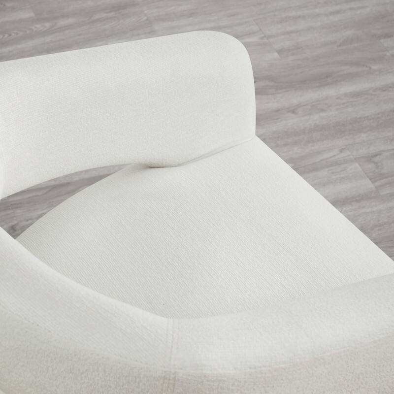 Spruce & Spring Parker Modern Mobile Dining Chair with Casters & Open Back