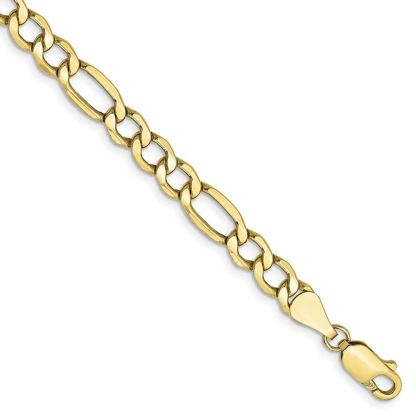 10K Yellow Gold 5.35mm Semi-solid Figaro Chain by Versil. Opens flyout.