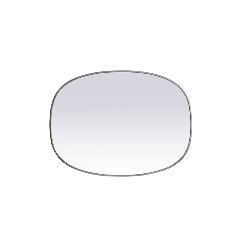 Indigo Home Metal Frame Oval Mirror 30x40 Inch