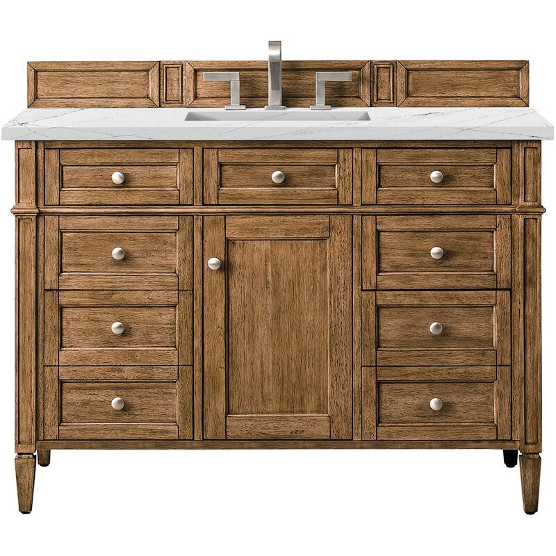 James Martin Vanities 650-V48-FENC Brittany 48" Free Standing Single - Saddle Brown