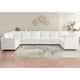 Option 10 Piece Modular Sectional, White, Air Leather