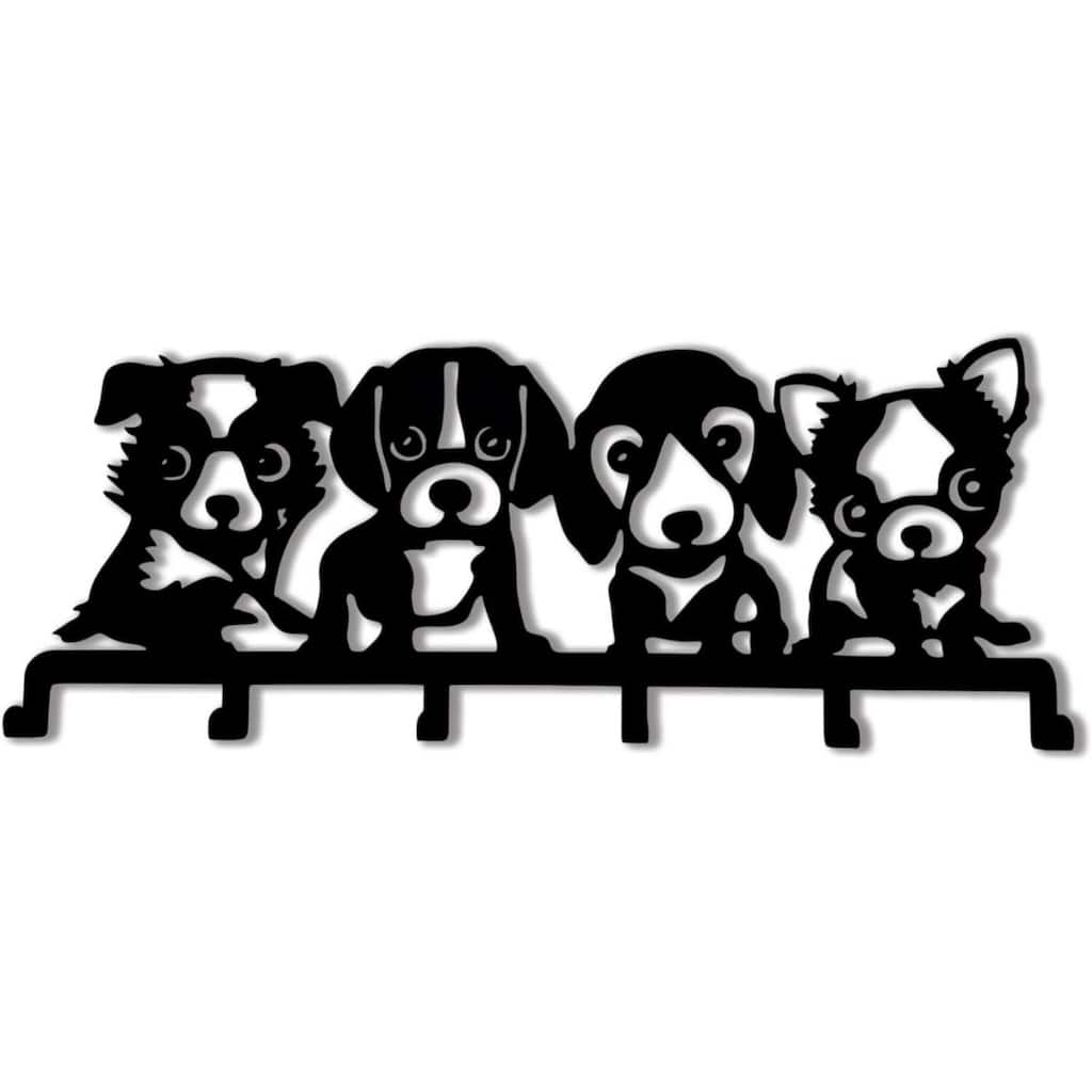 Dogs Wall Mounted Coat Rack