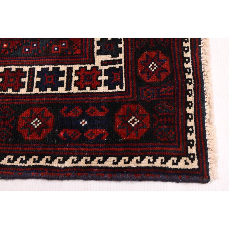 ECARPETGALLERY Hand-knotted Konya Anatolian Dark Red Wool Rug - 3'8 x 6'1