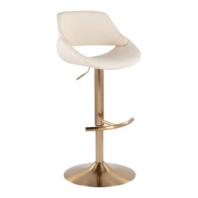 Silver Orchid Svellingen Adjustable Bar Stool with Rounded T Footrest - Set of 2