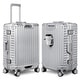 preview thumbnail 2 of 19, Zipperless Aluminum Frame Luggage with Spinner Wheels TSA Lock and Cup Holder 28" Hard Shell Suitcase Grey