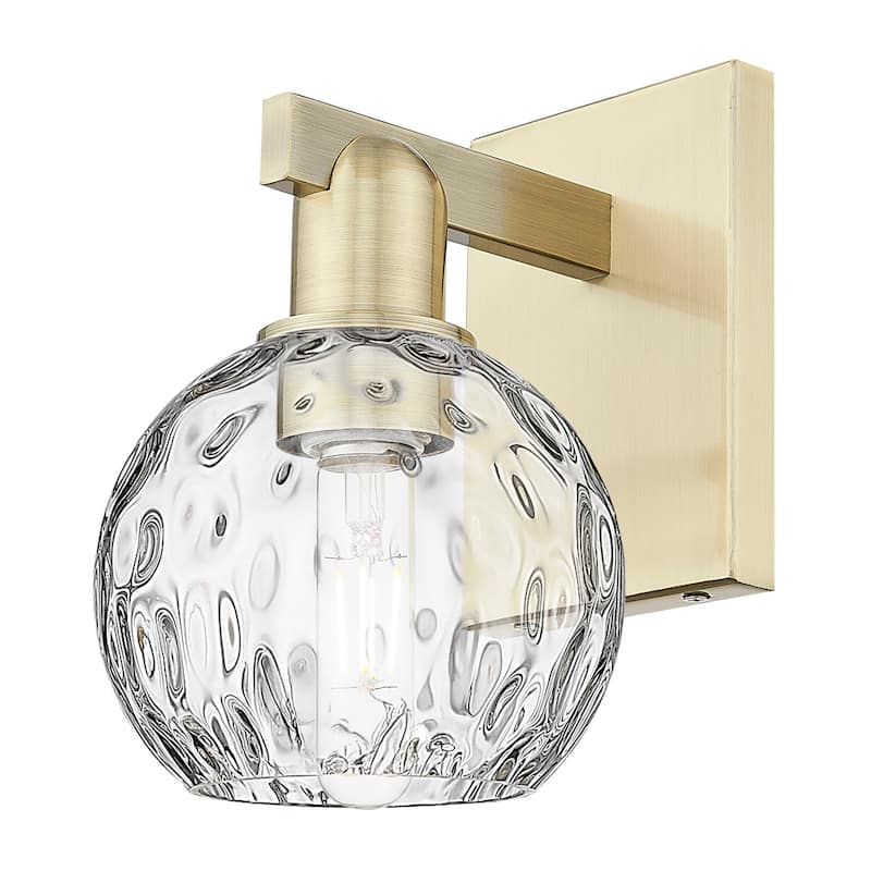 Innovations Lighting 716-1W-10-6 Athens Water Glass Sconce Athens - Antique Brass / Clear Water Glass