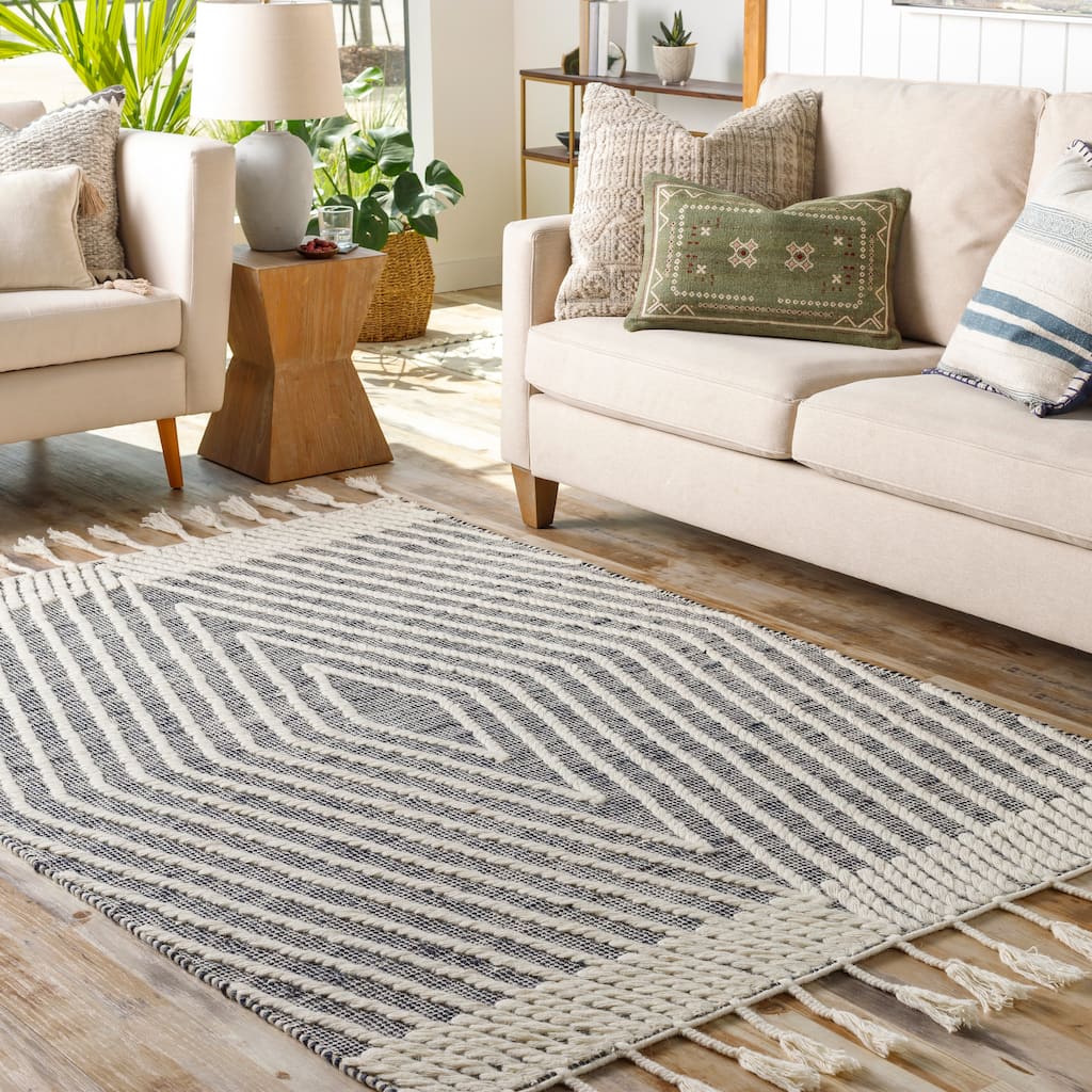 Artistic Weavers Keefe Boho Geometric Wool & Jute Area Rug