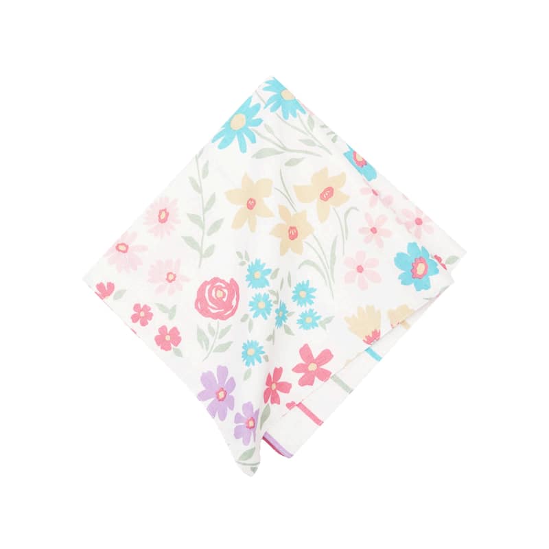 Bunnies & Blooms Napkin Set of 6 - Multicolored