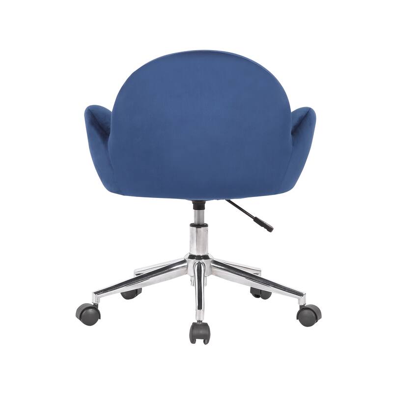 Porthos Home Quon Velvet/ Chrome Swivel Office Chair
