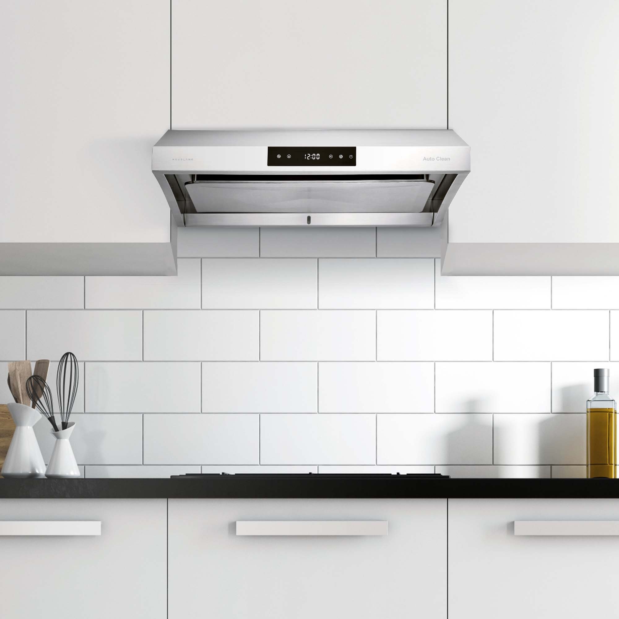 range ps38 atuo hood steam cabinet speed clean led under