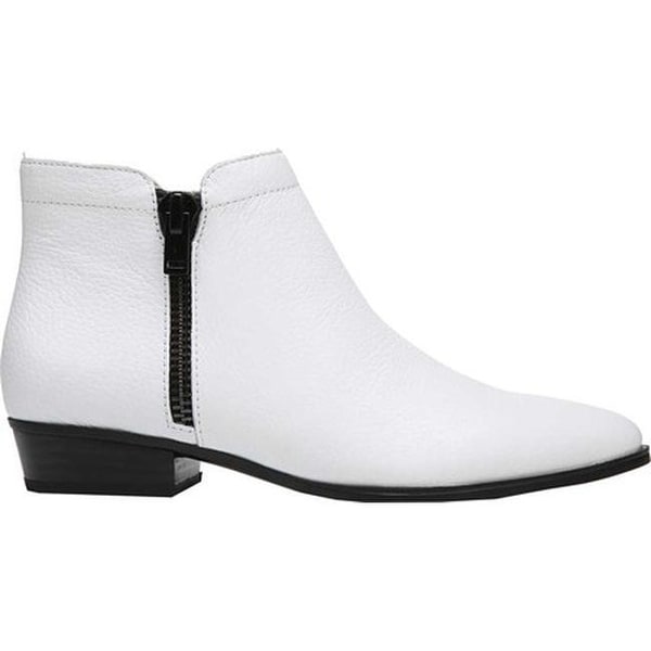 Blair Ankle Bootie White Pebble Leather 