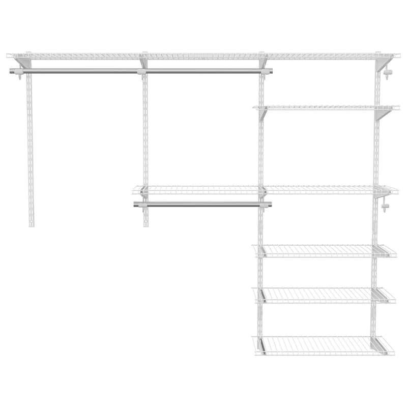 Gymax Custom Closet Organizer Kit 4 to 6 FT Wall-mounted Closet System