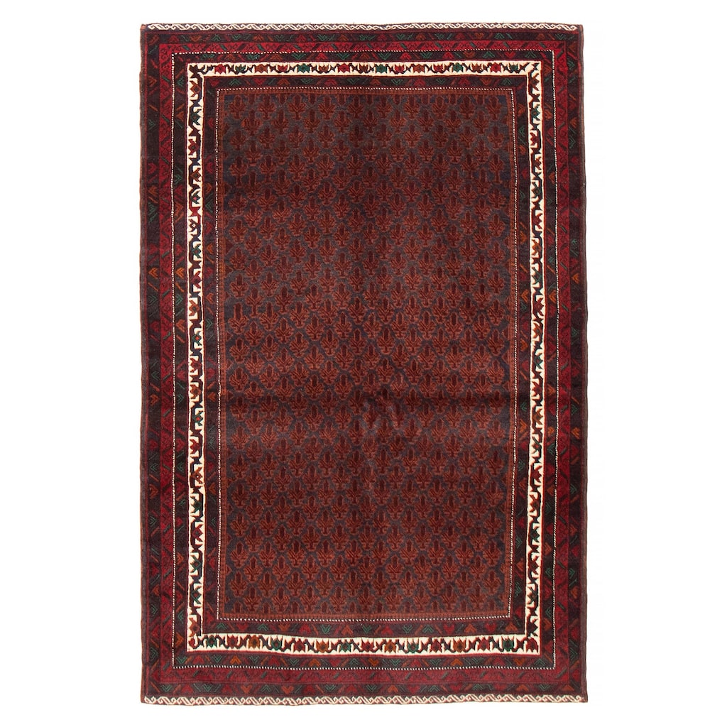 Teimani Red Rug 3'11" x 6'1" - 3'11 x 6'1