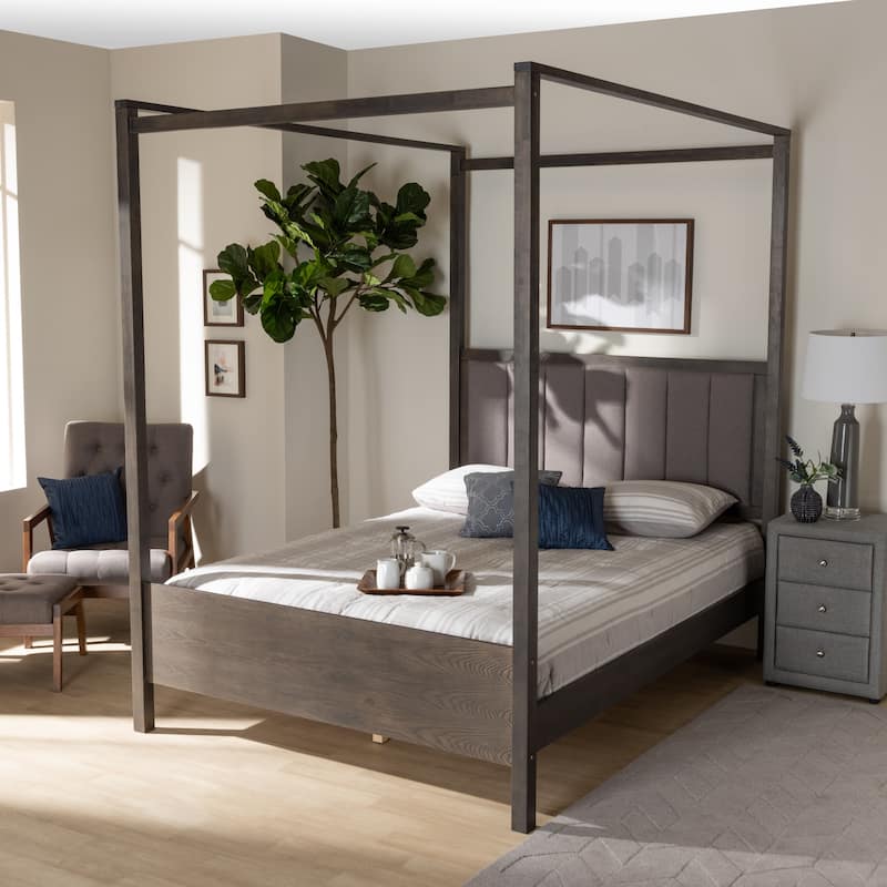 Natasha Modern and Contemporary Platform Canopy Bed