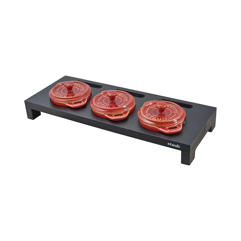 Staub Wood Mini Cocotte Stand - Black - 1 unit