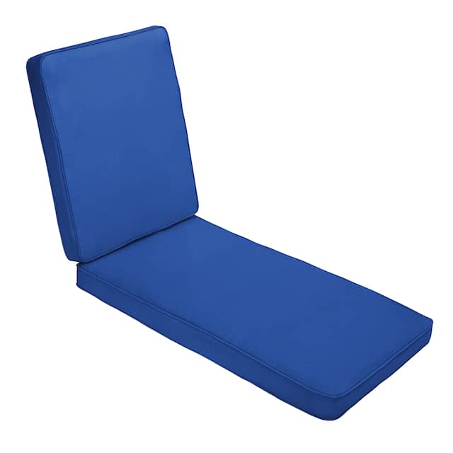 Sunbrella Indoor/Outdoor Chaise Lounge Cushion - Blue
